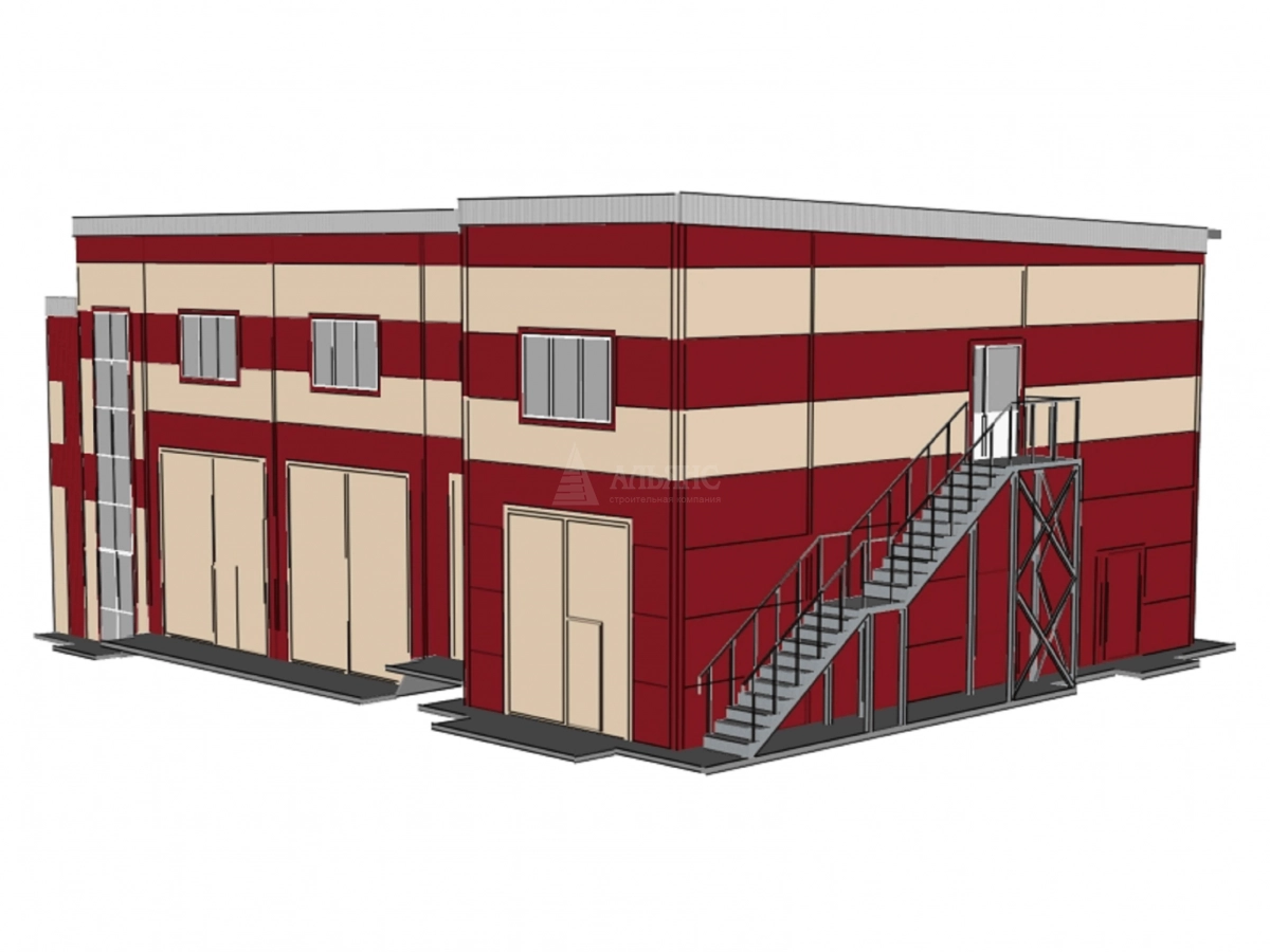 3D визуализация СТО из сэндвия-панеелей - фото 8