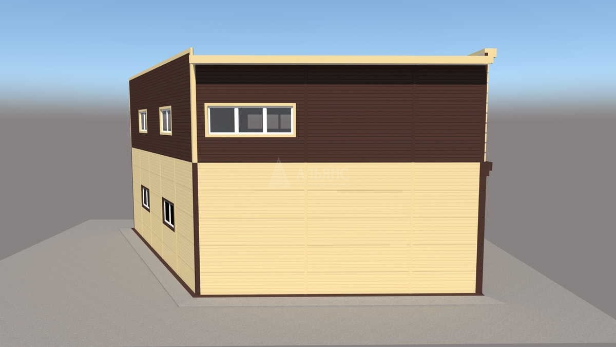 3D визуализация Склад-ангар из сэндвич-панелей - фото 13